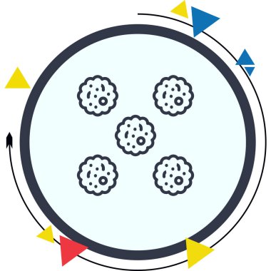 Staphylococcus web simgesinin vektör illüstrasyonu
