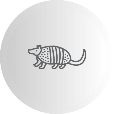 Armadillo simge vektör illüstrasyon tasarımı