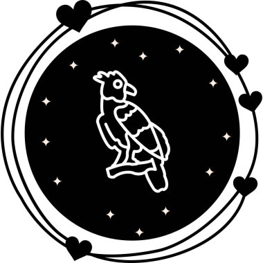 Harpy Eagle simge vektör çizimi tasarımı