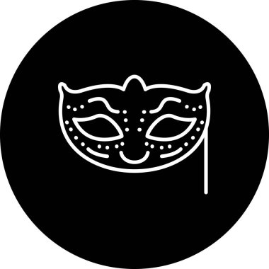 Karnaval maskesi simgesinin vektör çizimi