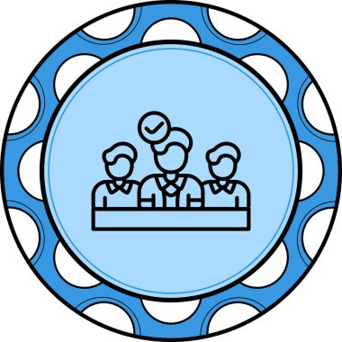 takım web simgesi vektör illüstrasyonu