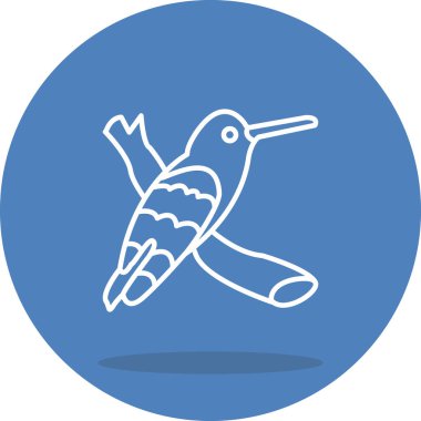 Violet taçlandırılmış Sinekkuşu Yaratıcı Modern Düz Vektör Tasarımı