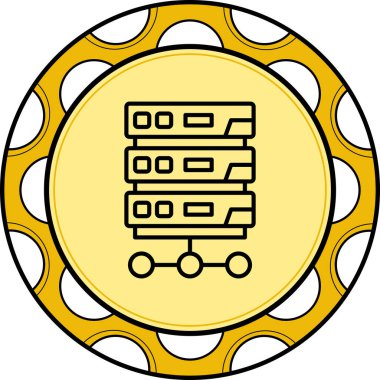 Sunucu Gelişmiş İşlevsel Web Arayüzü Sembolü