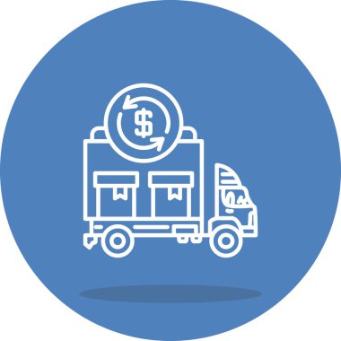 Moda stili izole edilmiş arkaplanda ücretsiz dağıtım simgesi. Ücretsiz Nakliye