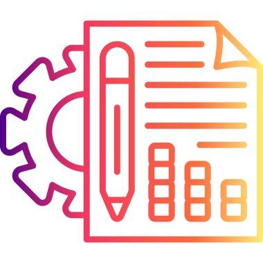 Proje Yönetimi web simgesi vektör illüstrasyonu