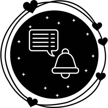 Duyuru: Bell Web simgesi vektör illüstrasyonu