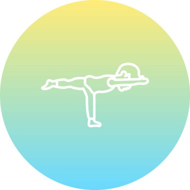 Savaşçı III simgesi. Uygulamalar için basit yoga logosu