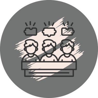 Merkezi bir dairesel amblem, resmi bir işbirliği anlaşmasını sembolize ederek iş adamlarının takım çalışmasını resmediyor.