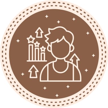 Kişisel Büyüme web simgesi vektör illüstrasyonu