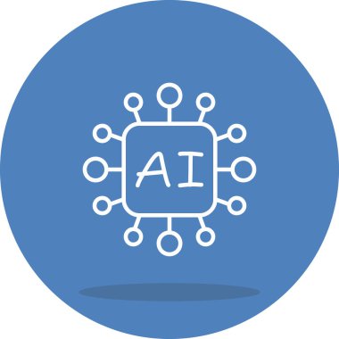 Yapay zeka satırı simgesi, vektör çizim