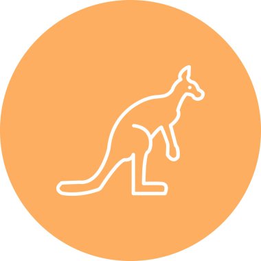 Kanguru Web simgesi vektör illüstrasyonu