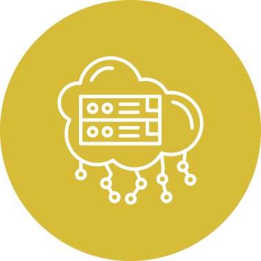 Bulut Asgari Düz Vektör İllüstrasyonu