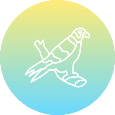 Peregrine Falcon simge vektör illüstrasyon tasarımı