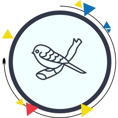 Long tailed Tit icon vector illustration design