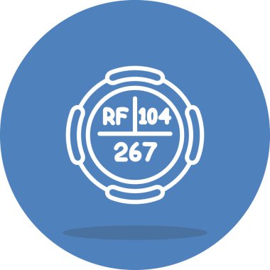 Rutherfordium sembolü, periyodik tablonun kimyasal elementi, vektör simgesi