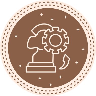 Strateji modern simgesinin vektör çizimi