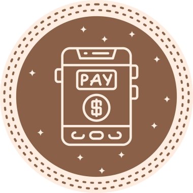 Çevrimiçi Ödeme web simgesi vektör çizimi