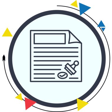 Lisans web simgesi vektör illüstrasyonu