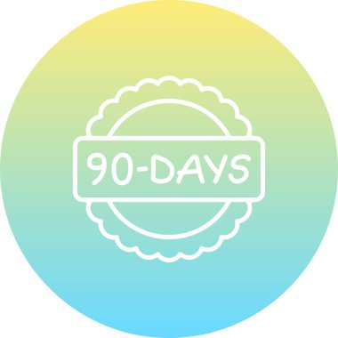 Uygulama ve web sayfaları için 90 Gün rozet simgesi