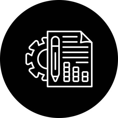 Proje Yönetimi web simgesi vektör illüstrasyonu