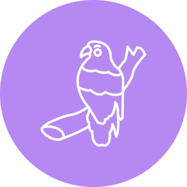 Kırmızı kuyruklu Hawk simgesi vektör çizimi