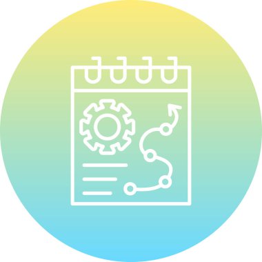 Strateji modern simgesinin vektör çizimi