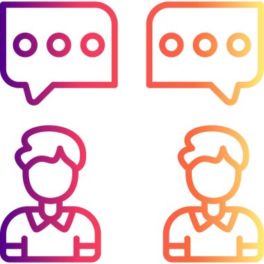 Tartışma. Web simgesi basit illüstrasyon