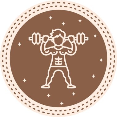 Ağırlık Kaldırma Temizlenmiş Dijital Grafik Düzeni