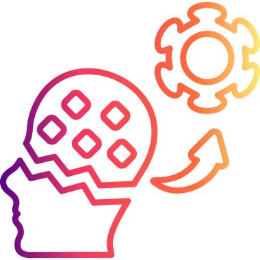 Makine Öğrenme Web simgesi vektör çizimi