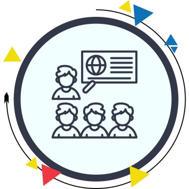 sunum web simgesi vektör illüstrasyonu