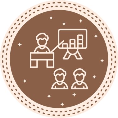 sunum web simgesi vektör illüstrasyonu