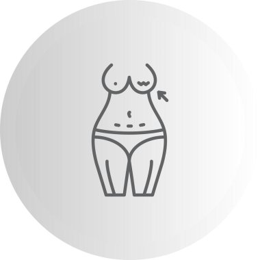 Göğüs simgesi basit düz illüstrasyon