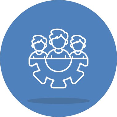 Takım Yönetimi web simgesi vektör illüstrasyonu