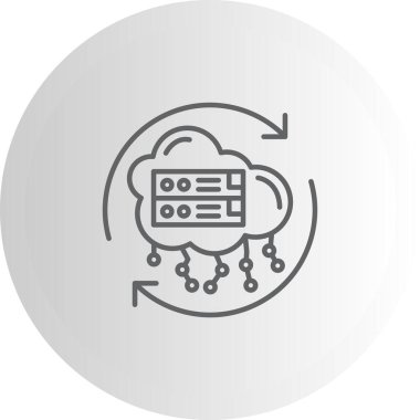 Bulut Yedekleme Yüksek Çözünürlüklü Düz Tasarım Sembolü