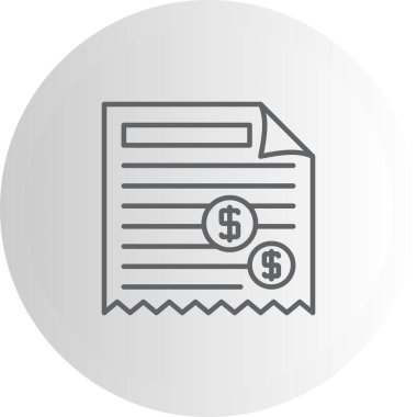 Fatura modern simgesinin vektör illüstrasyonu