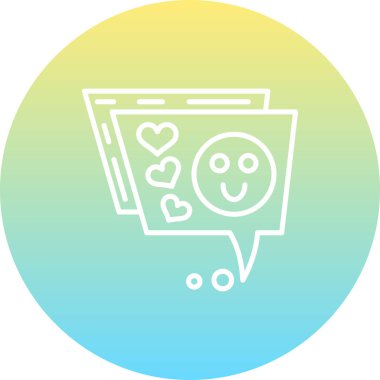 ileti web simgesi vektör illüstrasyonu