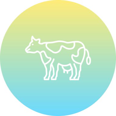 Cow web icon vector illustration