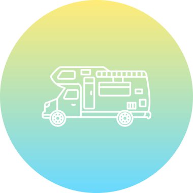 Kamp Minimum Düz Kullanıcı Deneyimi Sembolü