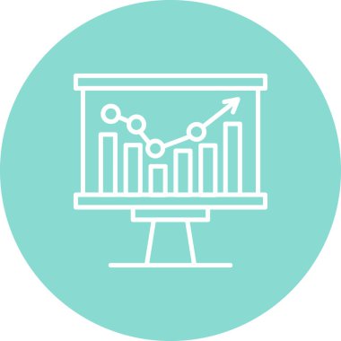 sunum web simgesi vektör illüstrasyonu