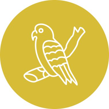 Kea kuş simgesi vektör çizimi tasarımı