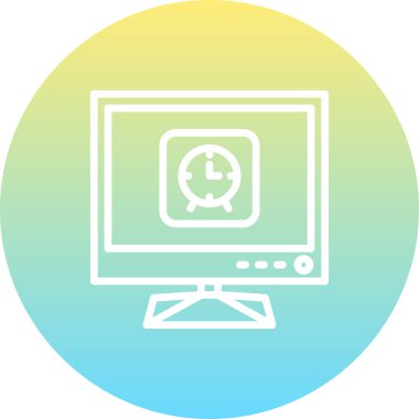 saat web simgesi vektör illüstrasyonu