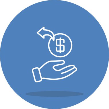 Para Geri Garanti Ağ ikonu vektör çizimi