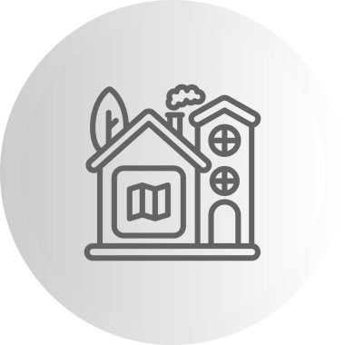 Ev Haritası Belirgin Canlı Dijital Grafik Özelliği