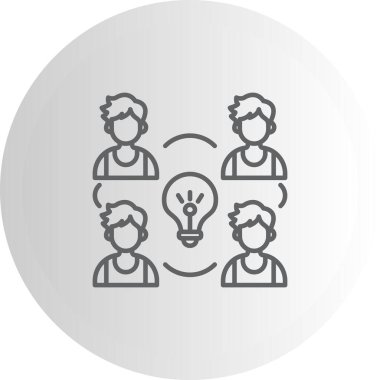 Takım Beyin Fırtınası Dengeli Özel Düz Vektör Düzeni