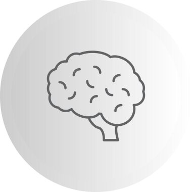 Beyin satırı simgesi, vektör çizim