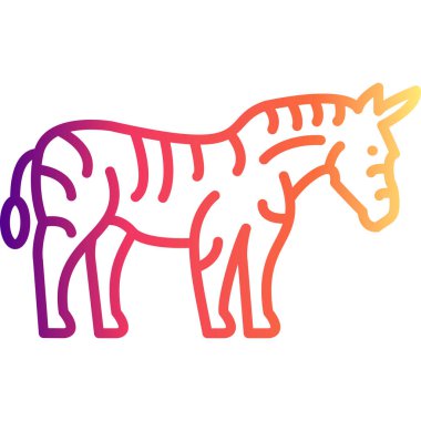 Zebra simgesi vektör illüstrasyon tasarımı