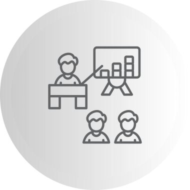 sunum web simgesi vektör illüstrasyonu