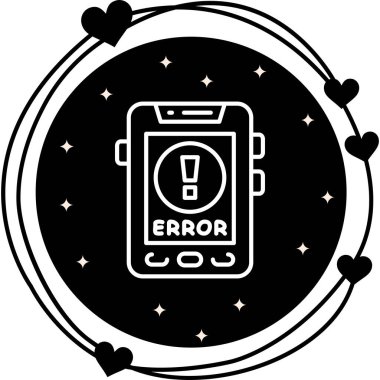Hata web simgesi vektör illüstrasyonu