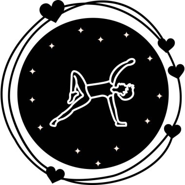 Vahşi şey simgesi, yoga uygulamaları için uygun logo