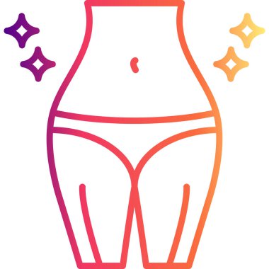 İnce Vücut Yüksek Çözünürlüklü Düz Tasarım Sembolü